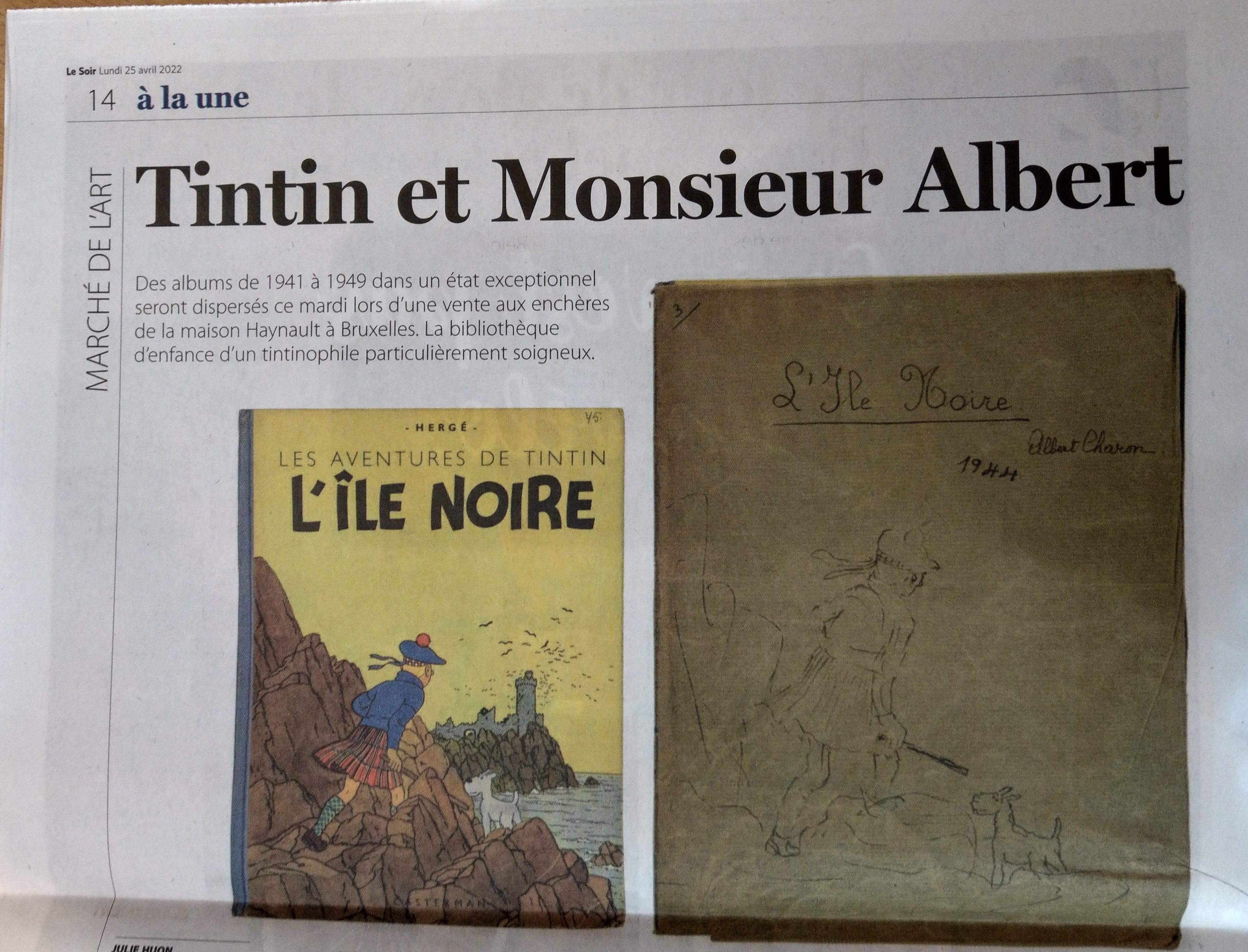 Tintin et Monsieur Albert - Lundi 25 avril 2022